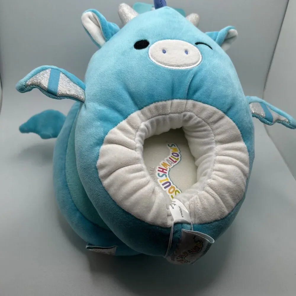 Squishmallows Slippers Tatiana The Dragon Blue Child Footwear Size 2-3 Comfort